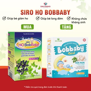 Siro ho cho bé BobBaby Dân Khang giúp thanh họng giảm ho và đau rát họng hộp 30 gói x 5ml
