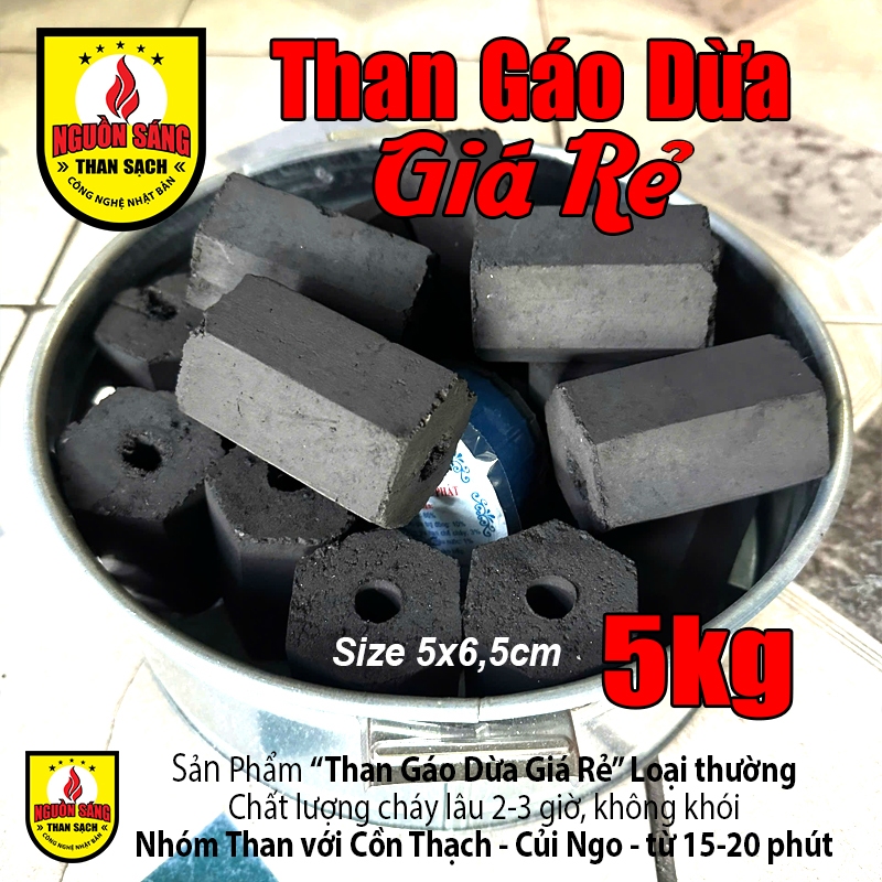 Than gáo dừa (5kg) loại phổ thông