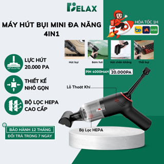 Máy Hút Bụi Cầm Tay HOKU Không Dây Đa Năng: Hút Bụi, Thổi Bụi, Hút Chân Không, Bơm, Thiết Kế Nhỏ Gọn, Dễ Sử Dụng