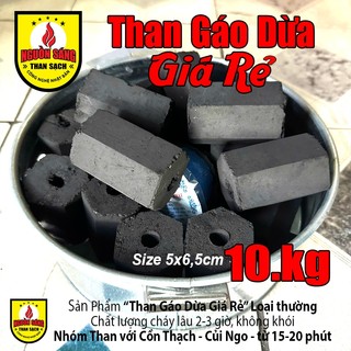 Than Gáo Dừa (10kg). Than Không Khói.