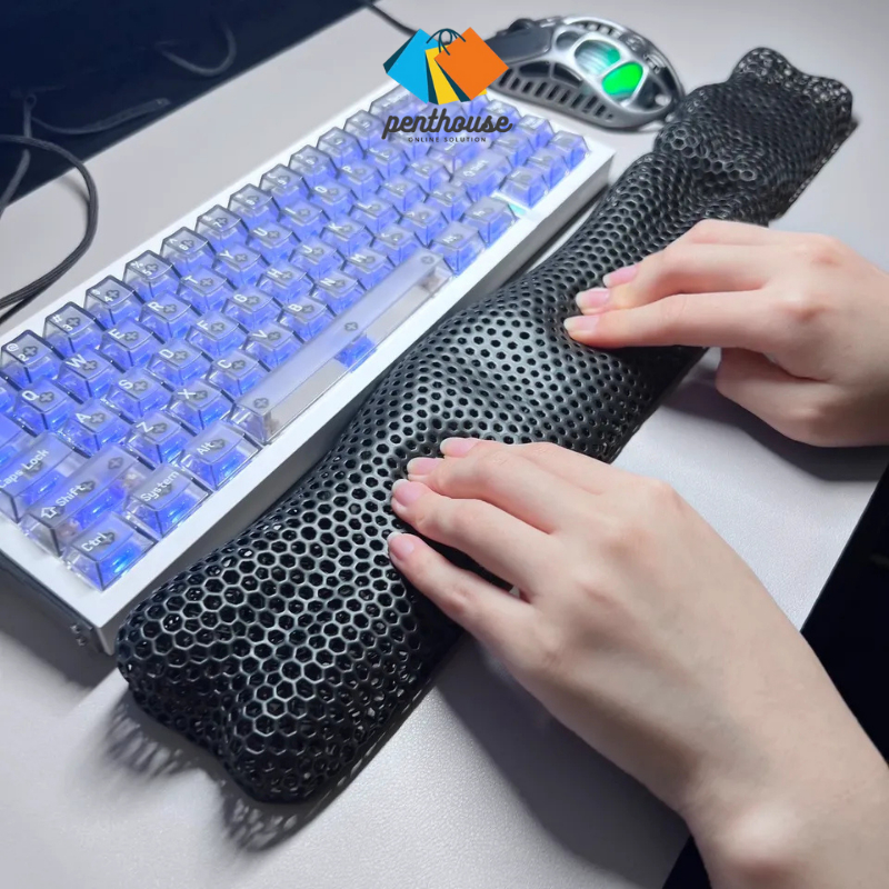 Miếng kê tay bàn phím PH41 chất liệu cao su non, thiết kế công thái học cao cấp mềm mại giúp chống m