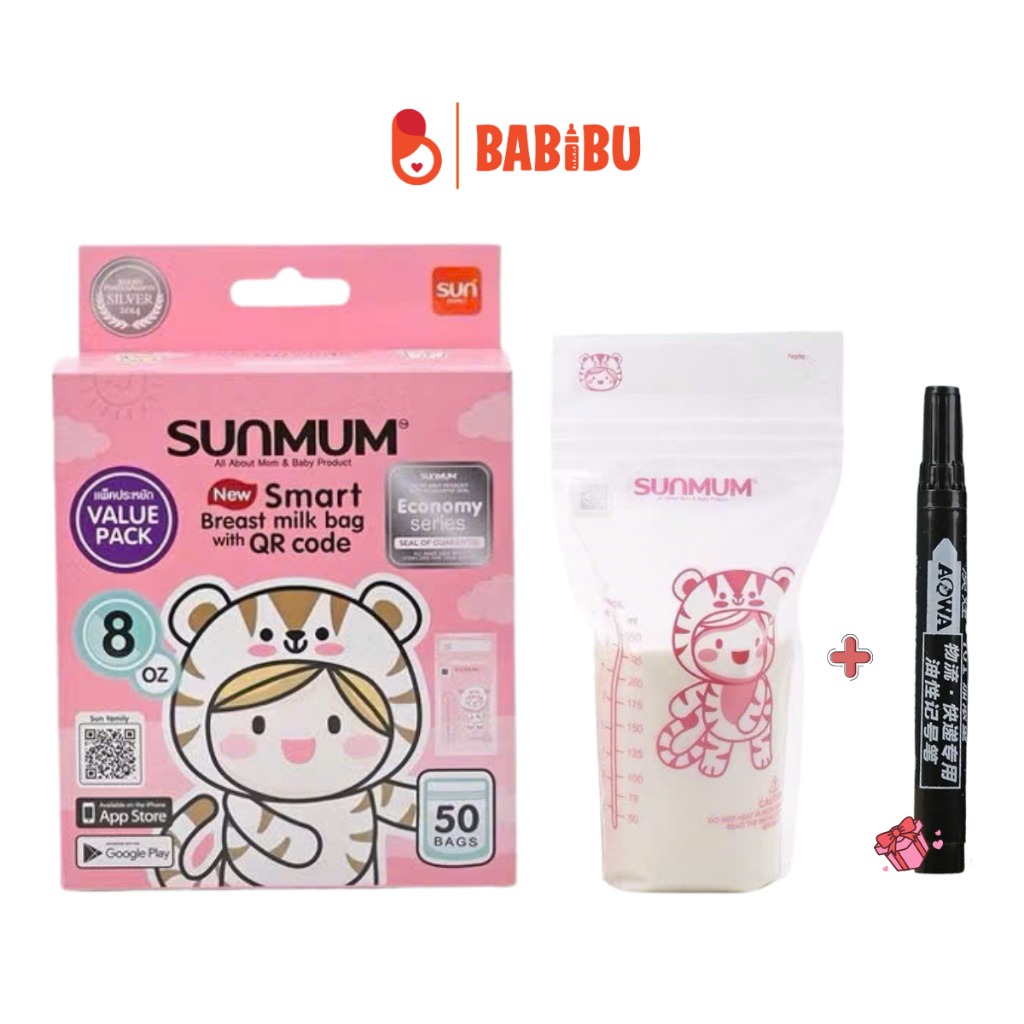 Túi trữ sữa Sunmum chính hãng dung tích 100ml, 150ml, 250ml date 2029