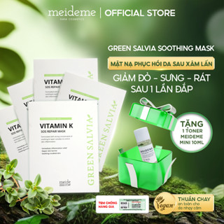 Mặt Nạ Làm Dịu Da Cấp Tốc Meideme Green Salvia Vitamin K SOS Soothing Mask 23gr