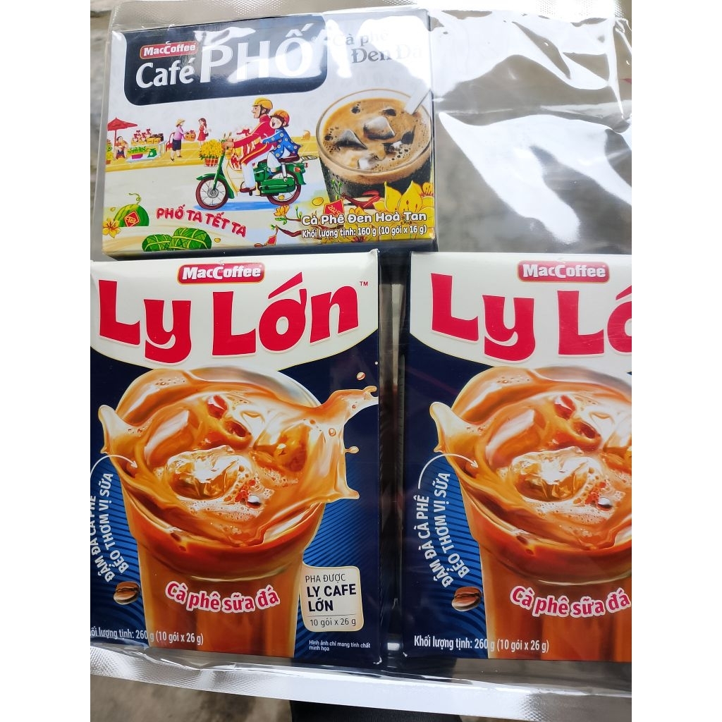 MacCoffee Cafe sữa LY LỚN nay mua 2 tặng cafe phố đen Đá