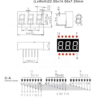 LED 7 đoạn Anode chung 0.36 inch màu đỏ(1 2 3 4)