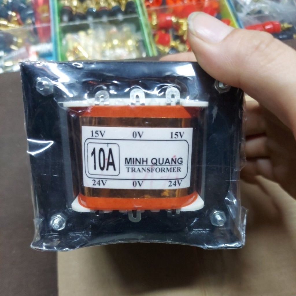 Biến Áp 10A - 15V -24V Đối Xứng Tùy Mẫu Không Chọn Đen Hoặc Vàng