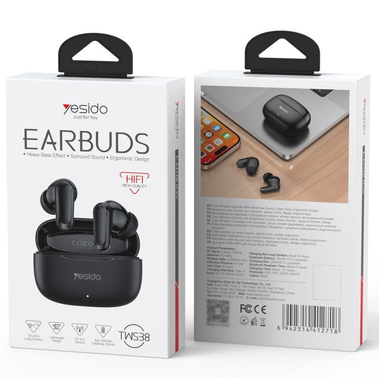 Tai Nghe Không Dây TWS38 Bluetooth 5.4G, Âm Thanh HIFI, Pin Trâu 5 Giờ Nghe Nhạc, Mic Đàm Thoại | BigBuy360 - bigbuy360.vn