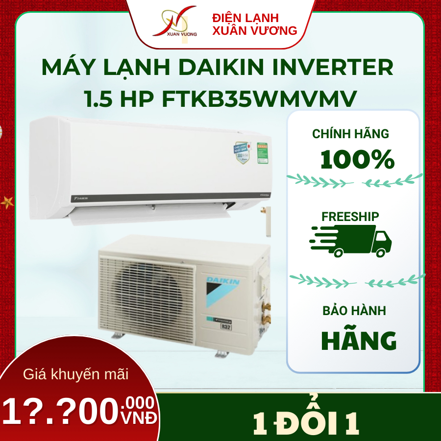 Máy lạnh Daikin Inverter 1.5 HP FTKB35WMVMV