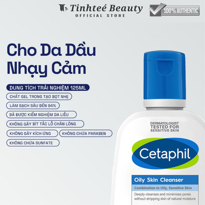 [FBS] [MỚI] Sữa rửa mặt dịu lành cho da dầu nhạy cảm CETAPHIL OILY SKIN CLEANSER 118ML