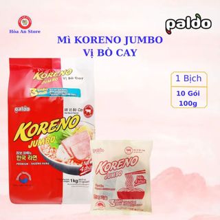  Mì Hàn Quốc KORENO JUMBO Vị BÒ CAY 1 Túi  10 Gói x 100g  