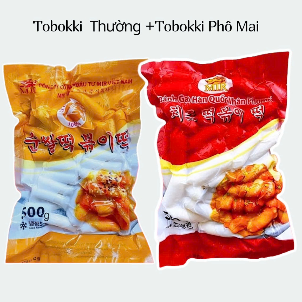 Bánh gạo Tokbokki phô mai, truyền thống Hàn Quốc MIR gói 500g