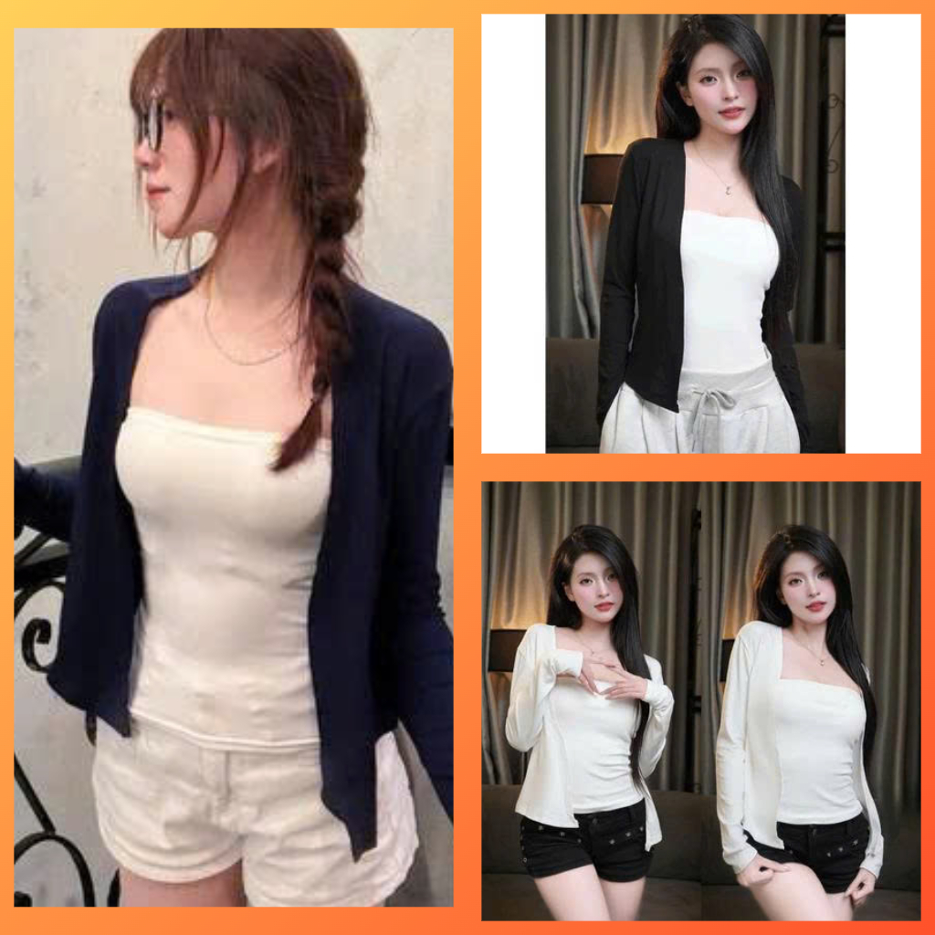 Áo Khoác Cadigan Basic Hàn Quốc Chất Thun Cotton Dip Mềm Mịn Mỏng Nhẹ , Áo Choàng Ngoài Nhiều Màu Nữ Tính-ALASAVA