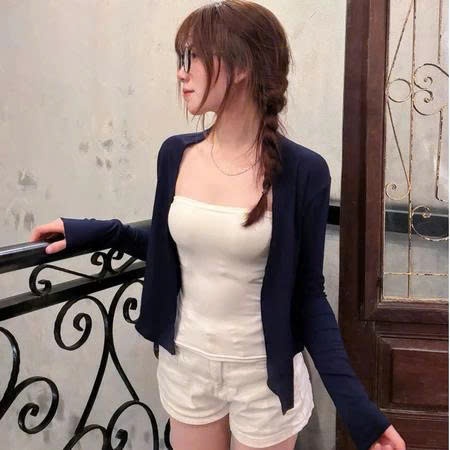 Áo Khoác Cadigan Basic Hàn Quốc Chất Thun Cotton Dip Mềm Mịn Mỏng Nhẹ , Áo Choàng Ngoài Nhiều Màu Nữ Tính-ALASAVA | BigBuy360 - bigbuy360.vn