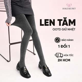 [BH 1 ĐỔI 1] Quần Tất Len Tăm OOTD Giữ Nhiệt DOLLYSECRET Công Nghệ Heattech Dày Mịn Thon Chân T54
