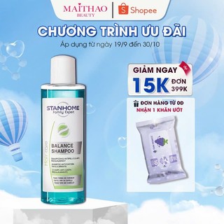  Dầu gội làm sạch gàu và giảm ngứa da đầu Stanhome Balance Shampoo 200ml TẶNG Khăn Giấy Ướt 