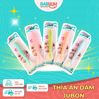  Thìa Silicon Ăn Dặm Jubon Cao Cấp Trong Suốt Mềm Mại Cho Bé Sơ Sinh 