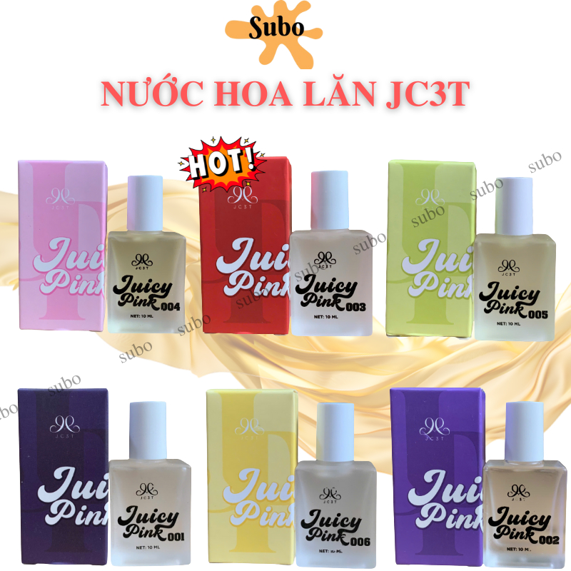 Nước Hoa JUICY PINK Dạng Lăn Thơm Lâu Chai 10ml Có 6 Mùi