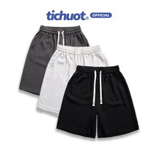Quần short lửng ngố trơn nam nữ ống rộng có túi, quần đùi thun unisex thời trang - Tí Chuột Studio