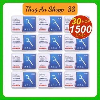  Combo 30 Hộp 1500 Chiếc Tăm Chỉ Nha Khoa Xỉa Răng Vệ Sinh Sạch Sẽ Kẽ Răng Chân Nướu Chăm Sóc Răng Miệng 