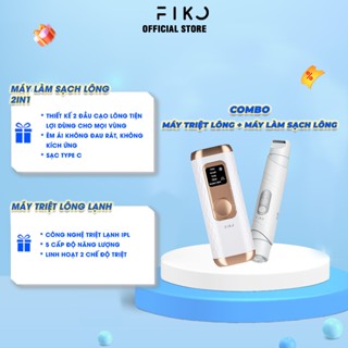  Combo Máy Máy tẩy lông làm sạch lông 2in1 FIKO ES5 - Máy triệt lông lạnh FIKO H9 Pro  có che tên  