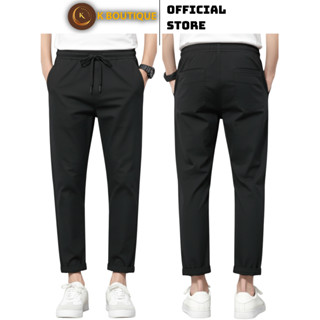 Quần Kaki Nam Basic Co Giãn | Lưng Chun Dây Rút, Ống Côn Gọn Dáng, Thoải Mái Dễ Phối