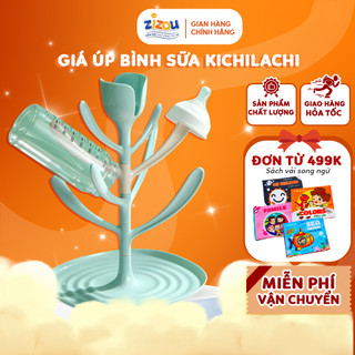 Giá Úp Bình Sữa Cho Bé Kichilachi Hình Cây – Nhựa PP An Toàn, Có Khay Hứng Nước, Nhỏ Gọn Dễ Vệ Sinh – ZIZOU