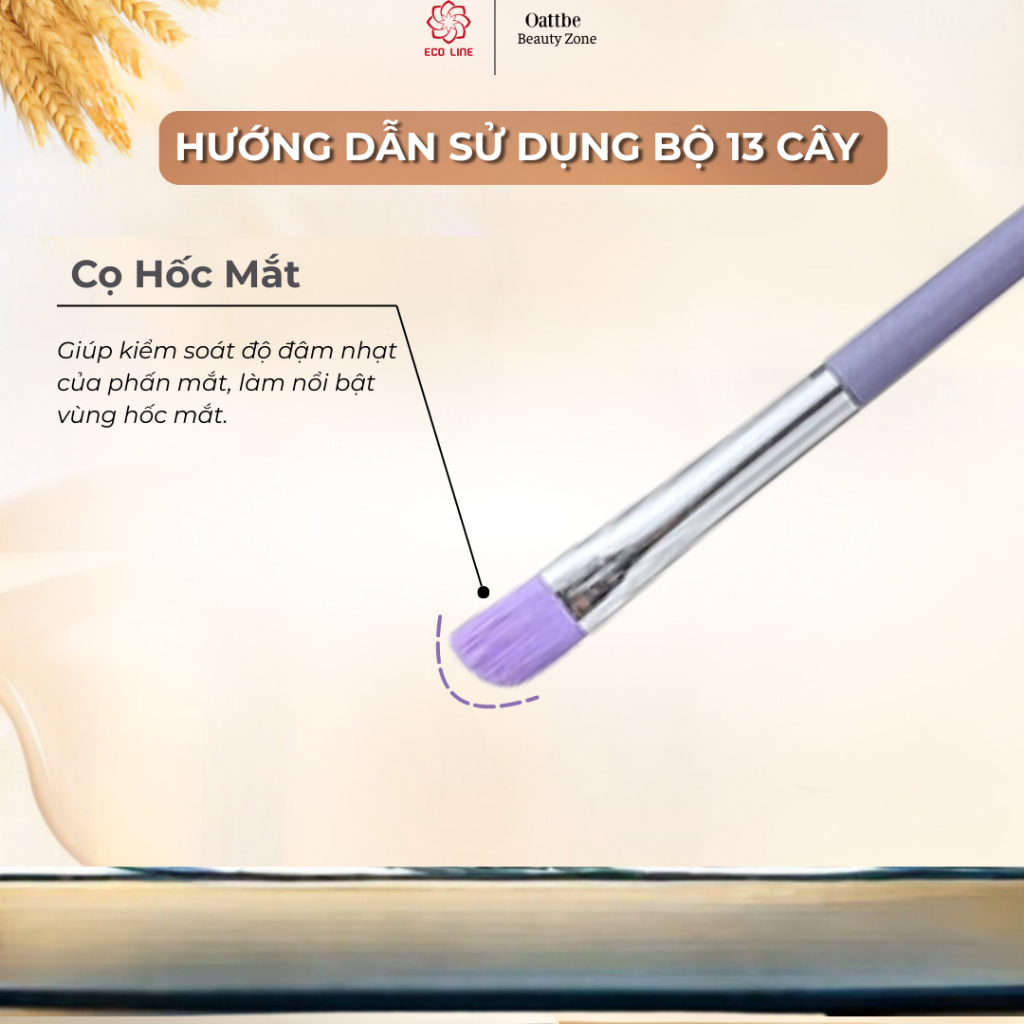 bộ 13 cọ make up phấn phủ tán nền đánh má hồng cọ kẻ mắt cọ che khuyết điểm hoàn hảo kèm túi vải | BigBuy360 - bigbuy360.vn