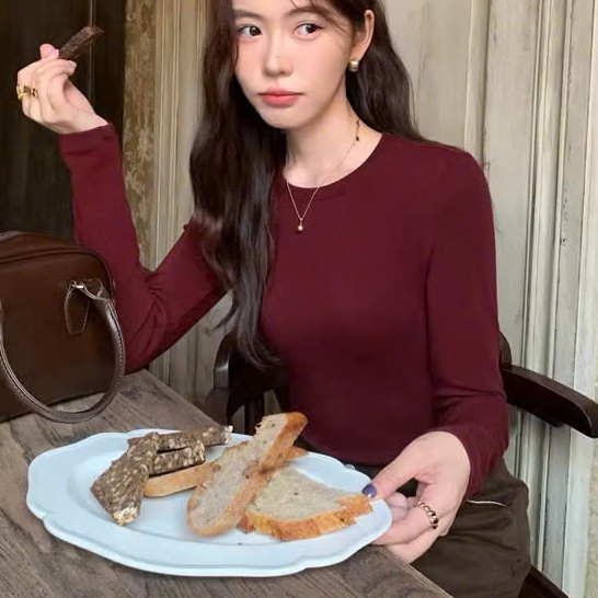 Áo thun dài tay nữ form ôm chất liệu cotton lông mịn co giãn 4 chiều ATD-05 | BigBuy360 - bigbuy360.vn