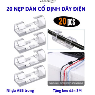 Set 20 Nẹp Cố Định Dán Tường Giữ Dây Điện Trong Suốt Và Móc Treo Dây Điện Hình Bàn Tay Dễ Thương