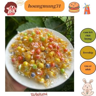  Kẹo mini siêu nhỏ Có Nhân sữa chua mĩ các vị trái cây  - Bánh kẹo đồ ăn vặt cho bé siêu đẹp 500gr 