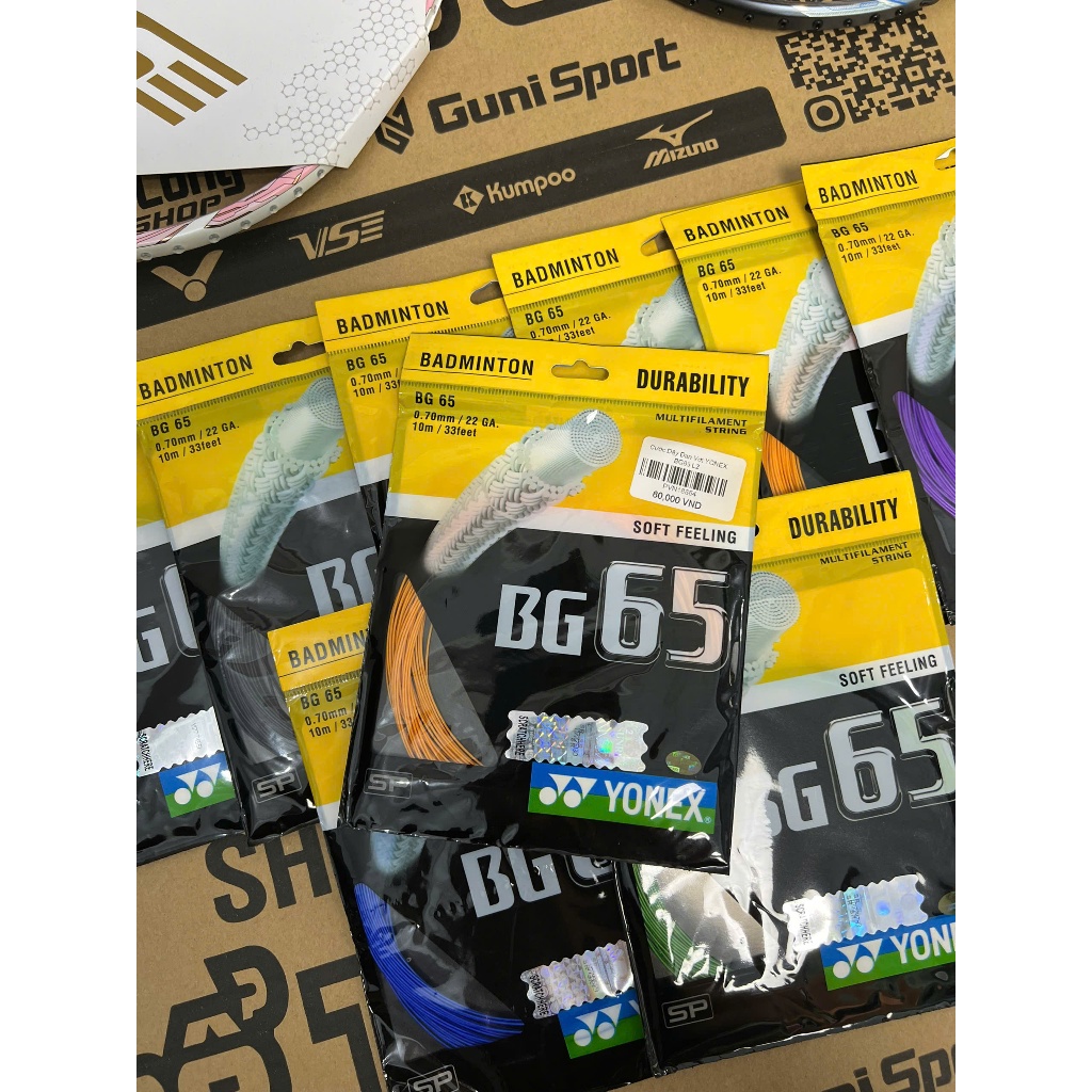 Cước Dây Đan Vợt YONEX BG65 , BG65 Titanium L2 ( Chọn Màu Cước Ghi Chú GIúp Shop Ạ )