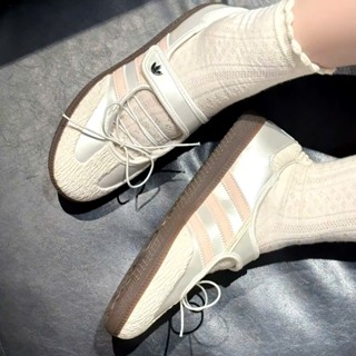  Giày Samba Jane Cloud White Pink Giày Sneaker Búp Bê Nữ Quai Dán Trắng Hồng HotTrend 