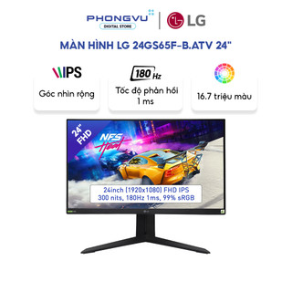  Màn hình LG 24GS65F-B.ATV 24"  FHD 1920 x 1080  IPS  180Hz  1 ms  - Bảo hành 24 tháng 