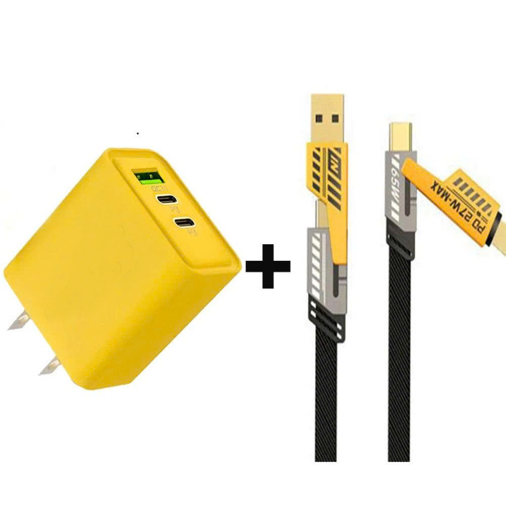 Sạc Nhanh Đa Năng 4IN1 65W / 120W Cao Cấp 1.2M, Dây Dù Chống Đứt - Cho USB-Type C, Type C-Type C - iP - BH 12 Tháng | BigBuy360 - bigbuy360.vn