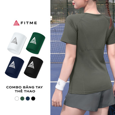 Combo băng tay thể thao nữ Fitme chặn mồ hôi Wristband mềm mại bảo vệ cổ tay