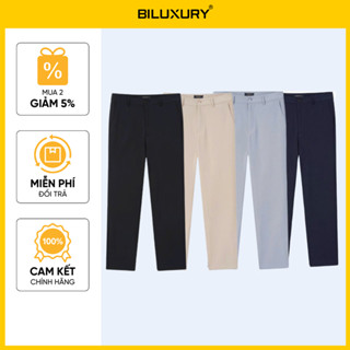   ĐỒNG GIÁ 399K  Quần Kaki Nam 9QKKT001 Biluxury Form Slimfit Ống Suông Chống Nhăn Co Giãn Bền Màu Giữ Phom Dáng 