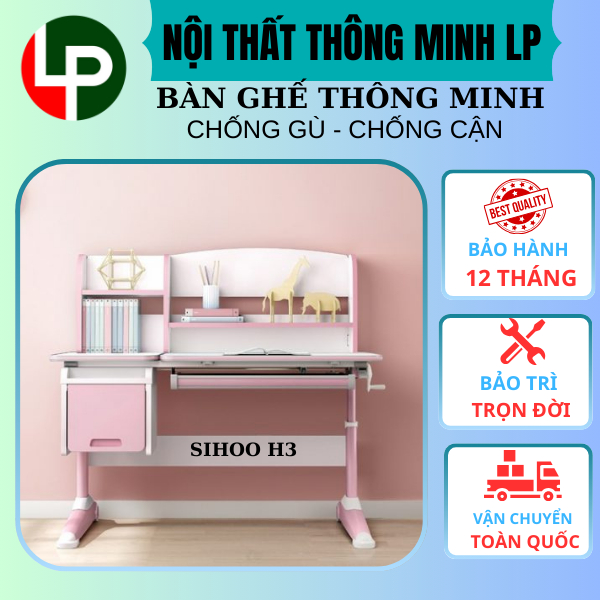 Bàn học chống gù chống cận H3 (CHÍNH HÃNG SIHOO)