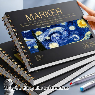  Sổ vẽ chuyên dụng cho bút marker - Sổ phác thảo A4 - Sổ vẽ dày - Giấy vẽ anime chịu được marker và acrylic 