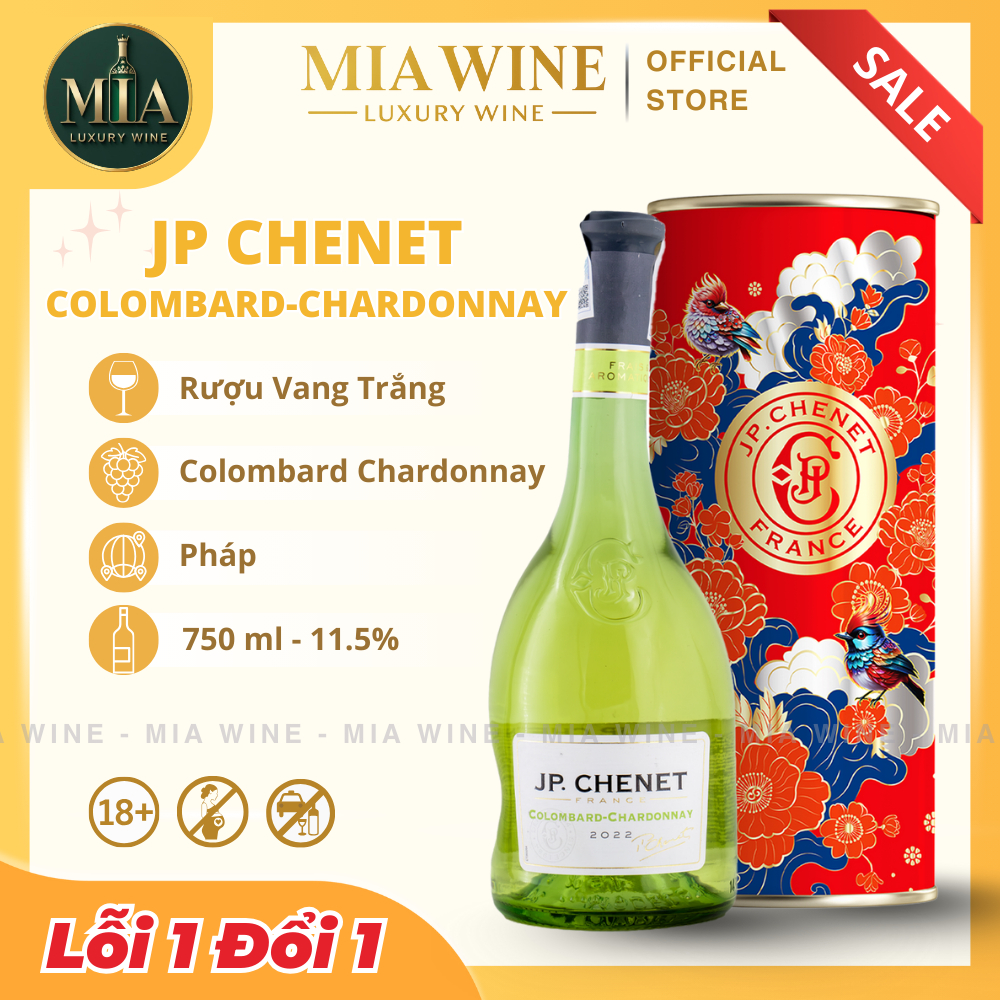 [Chính Hãng] - Rượu Vang (Vẹo) Trắng Pháp Jp Chenet Original Colombard & Chardonnay - 750ml (11,5%) 