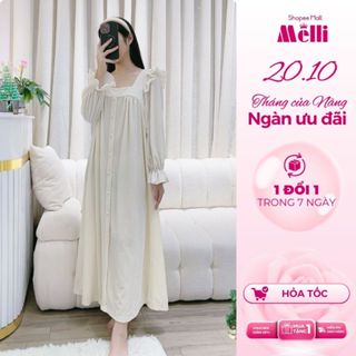  Đồ ngủ thu đông dài tay nữ mặc nhà chất nhung tuyết cao cấp dáng suông Váy ngủ nữ dài tay dày dặn giữ ấm tốt mùa đông 