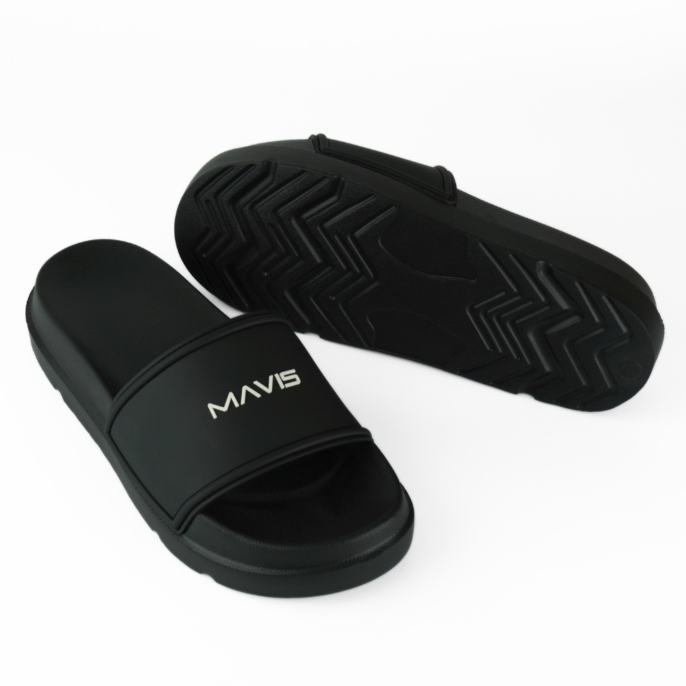 [TẶNG VỚ] MV2 - MAVIS by ELEMENTS Dép lê quai ngang nam nữ quai kẻ PVC đế bằng cao 4cm form rộng - E