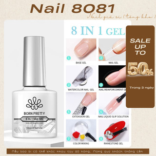 Gel đắp nối tạo cầu builder 8IN1  ( Chính Hãng ) làm móng,dán móng úp,cứng móng,loang,mix gel