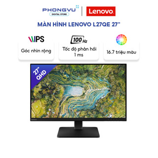 Màn hình Lenovo L27qe 27" (QHD (2K) 2560 x 1440/ IPS/ 100Hz/ 6 ms) - Bảo hành 36 tháng
