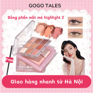 GOGO TALES Bảng phấn mắt má highlight 2 tầng tông màu lì đa dạng 
