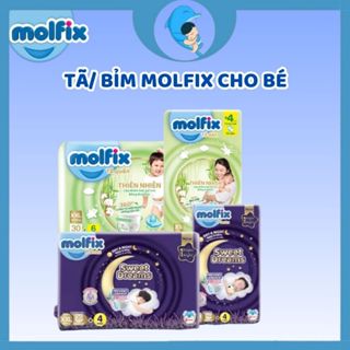 Tã/bĩm quần/dán Molfix chất liệu sợi tre thiên nhiên mềm mại cho bé đủsizeM76/L68/XL62/XXL56/S80/XL60/XXL54/NB70 MECAHEO