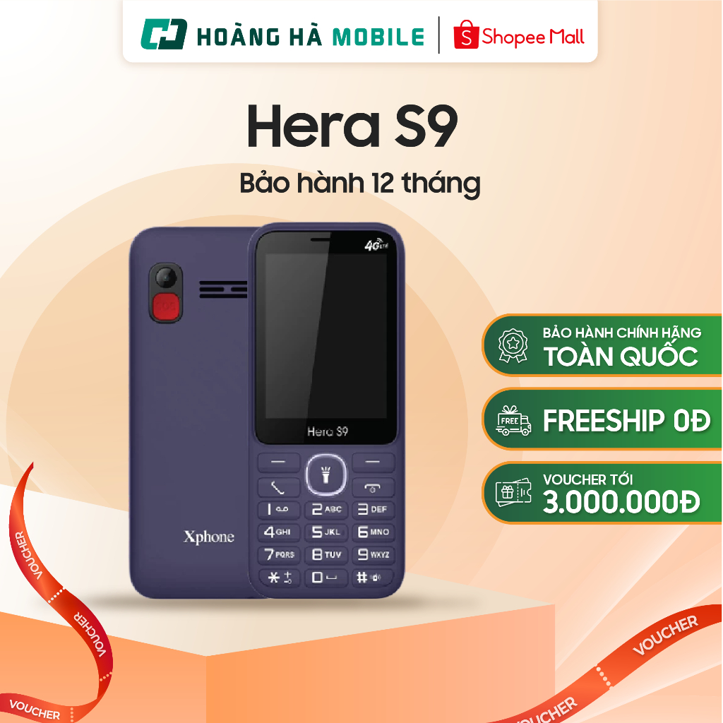 (Giao Hỏa Tốc) Điện thoại di động Hera S9 - 2.8" - Chính hãng