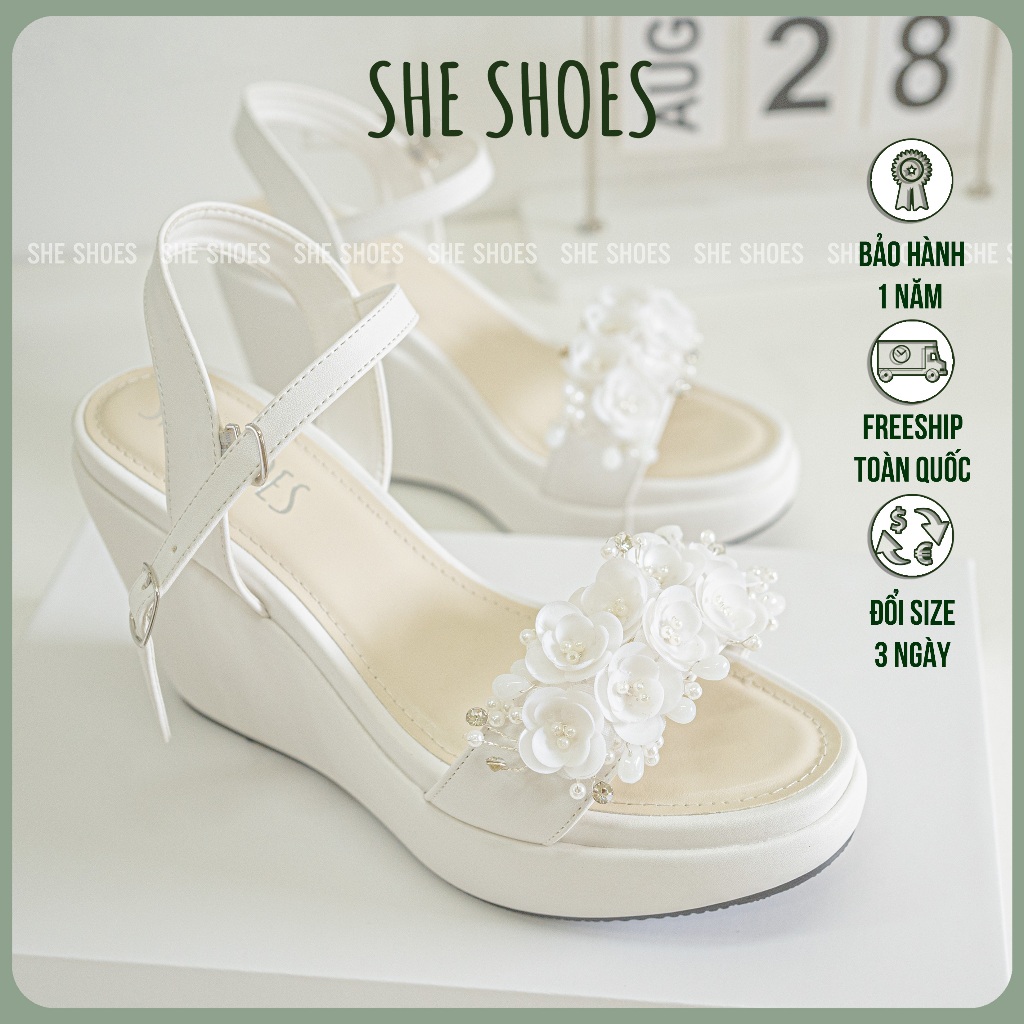 SANDAL XUỒNG ĐẾ ĐÔI FLOWERS 10P CAO CẤP - SDX10001