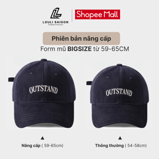  Mũ lưỡi trai LOULI SAIGON Form to thêu chữ Outstand vải kakiwash dành cho nam nữ đầu to M103 