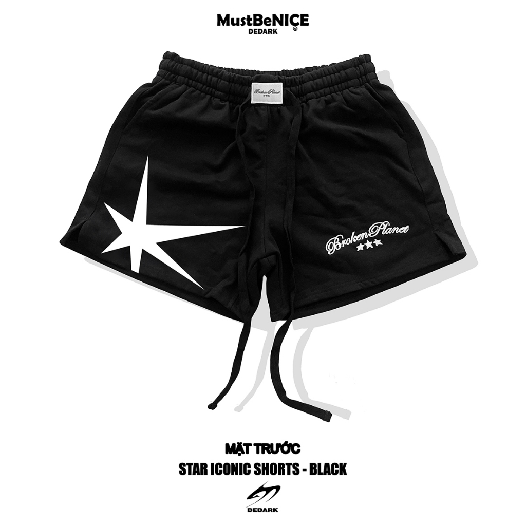 Quần Short 𝐒𝐓𝐀𝐑 𝐈𝐂𝐎𝐍𝐈𝐂- 𝐁𝐋𝐀𝐂𝐊 DEDARK nam/nữ.