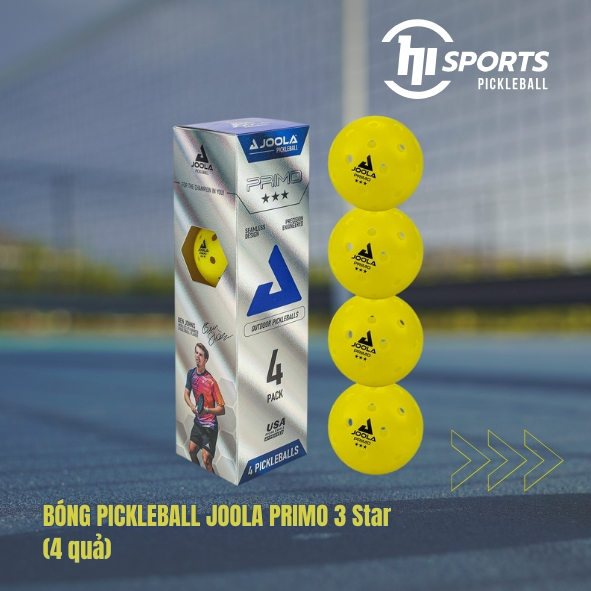 Bóng Pickleball JOOLA Chính Hãng Primo 3 Sao - 4 Quả